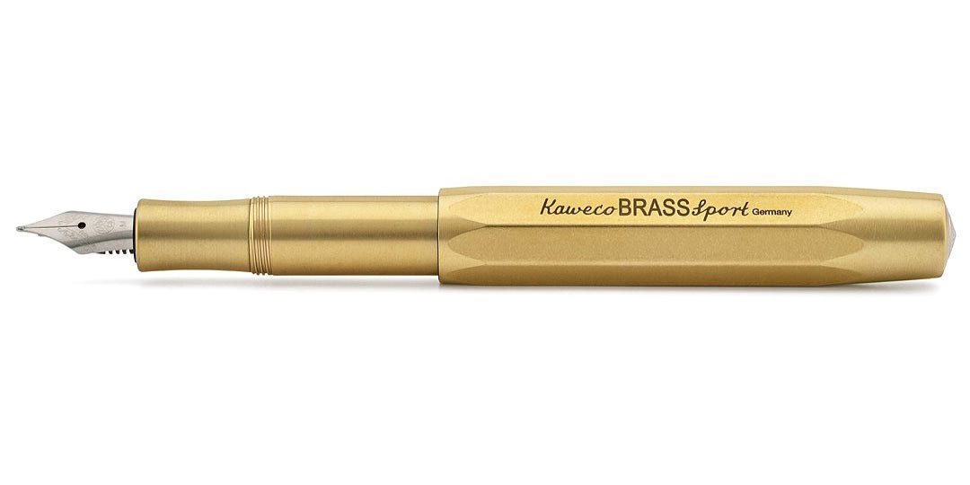 Kaweco Füllfederhalter Kaweco BRASS Sport Füllhalter, Breit Stahl blank