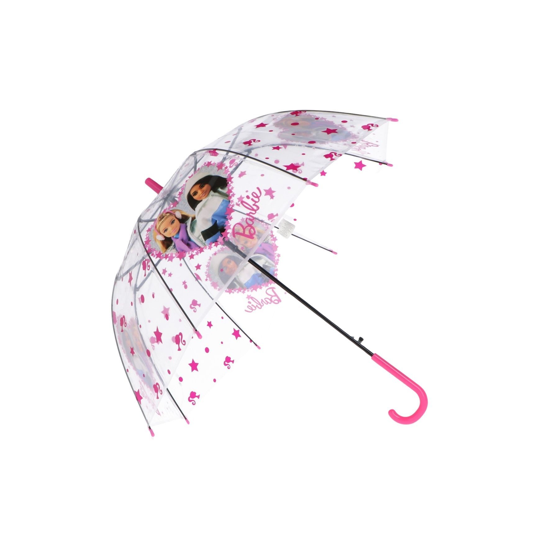 Barbie Stockregenschirm Regenschirm Regenbegleiter für Kinder – Hübscher Stockschirm, Ø 74 cm
