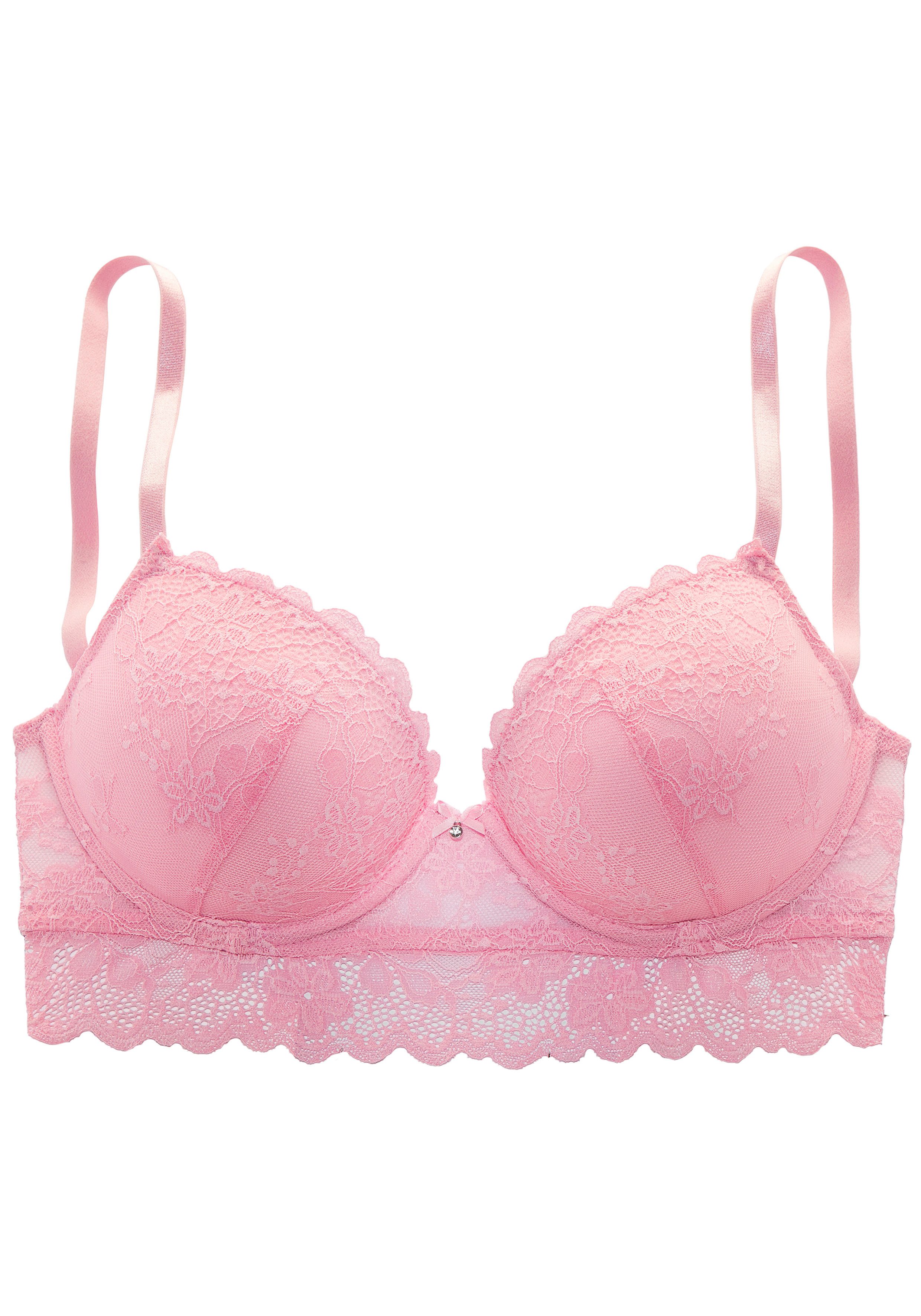Vivance Push-up-BH Julia aus Jacquardspitze in leichter Longform, sexy Dessous