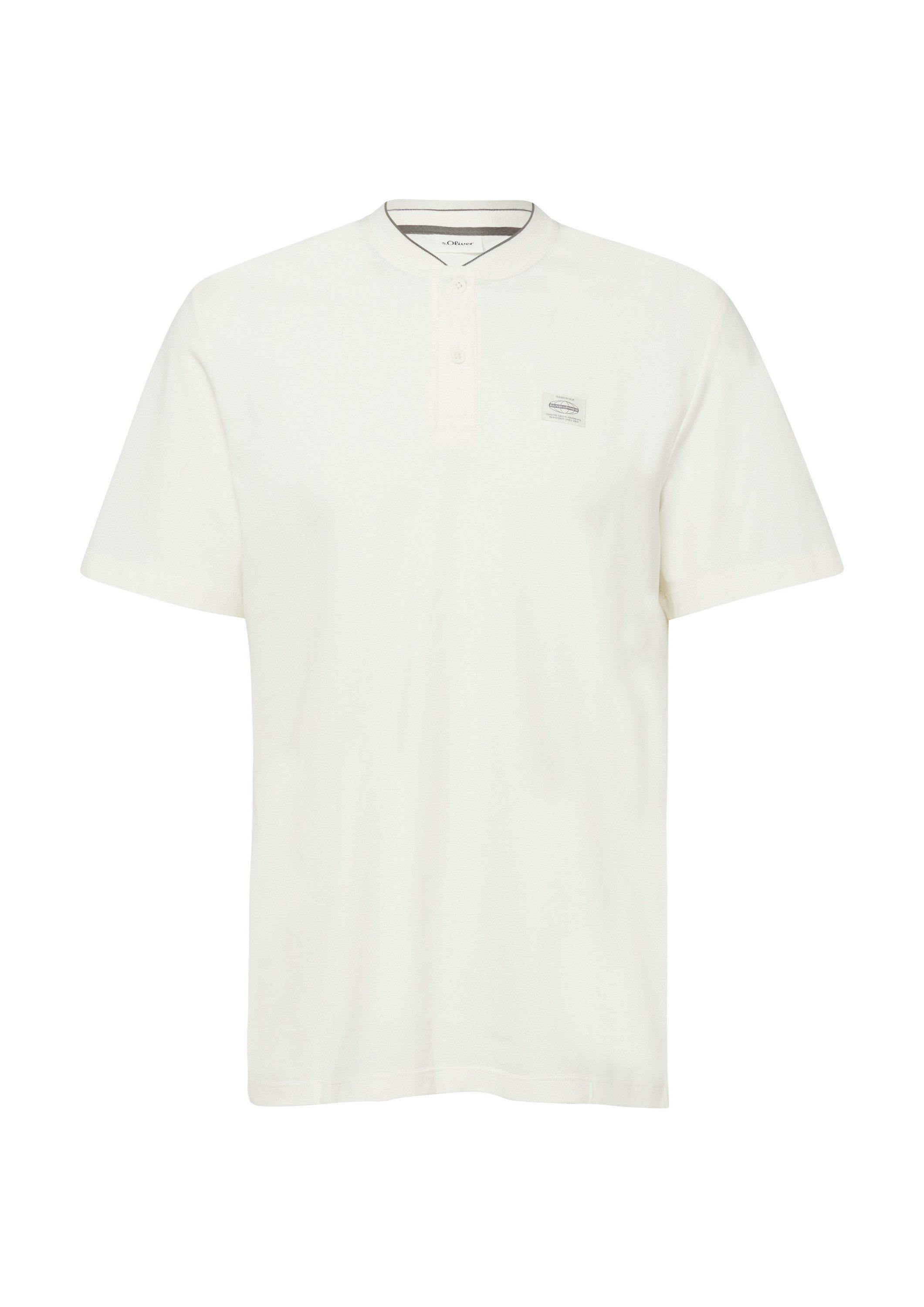 s.Oliver Kurzarmshirt Polo-Shirt Elastisches Poloshirt mit Piqué-Struktur
