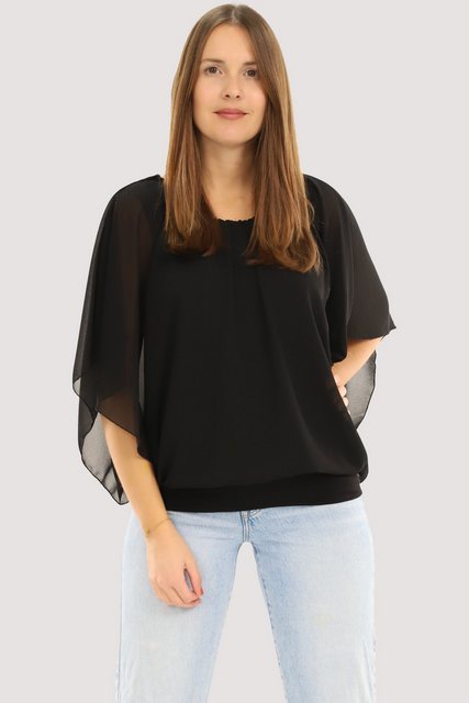 malito more than fashion Chiffonbluse 6296 mit breitem Bund Einheitsgröße günstig online kaufen