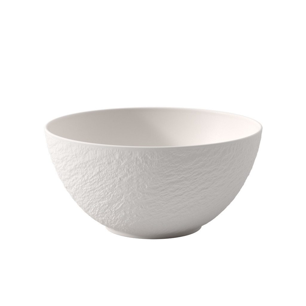 Villeroy & Boch Salatschüssel Manufacture Rock blanc Salatschüssel, Porzellan, (1-tlg)