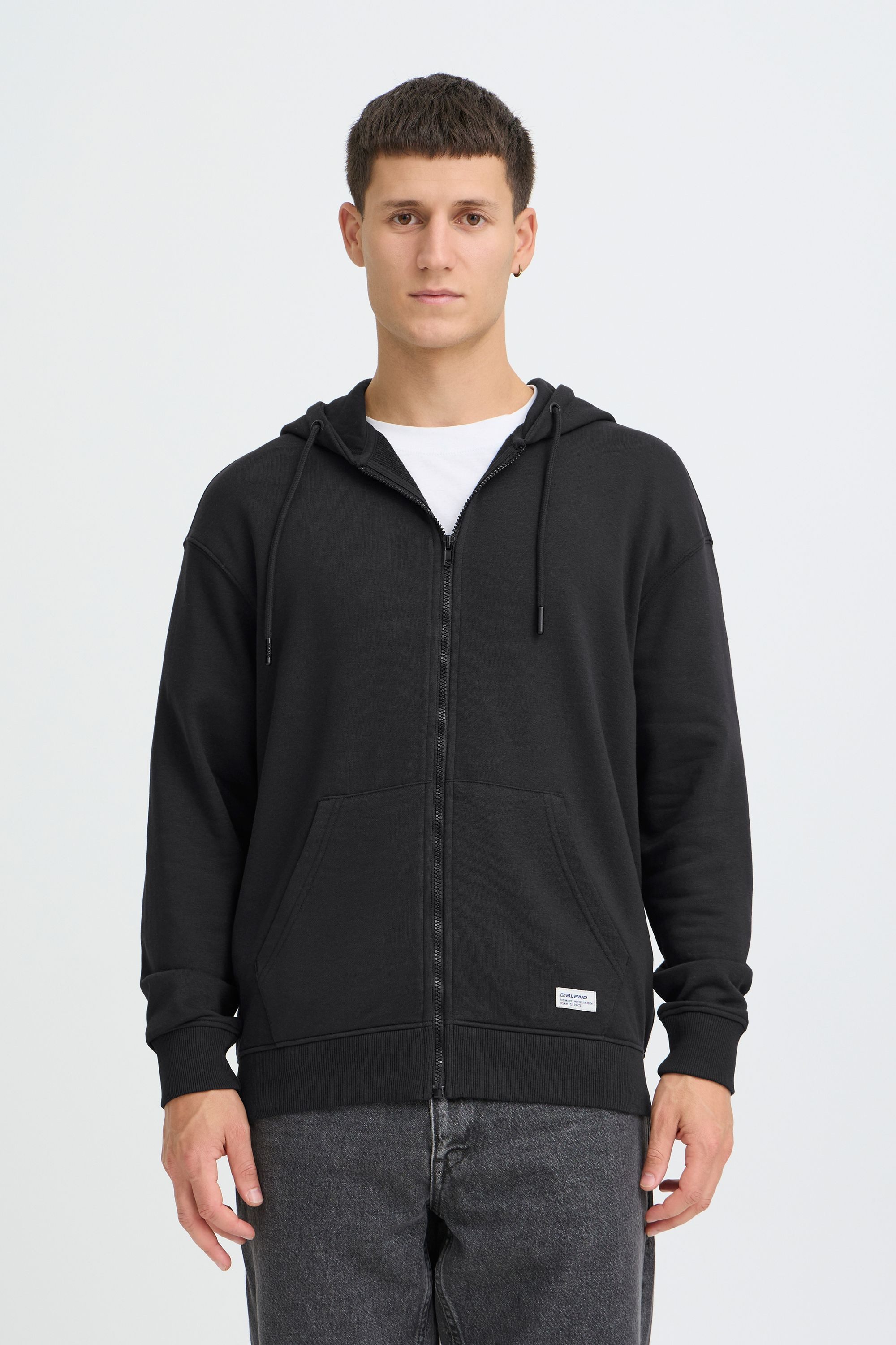 Blend Kapuzensweatjacke BHBrilo Gemütliche Sweatjacke mit Kapuze und Taschen