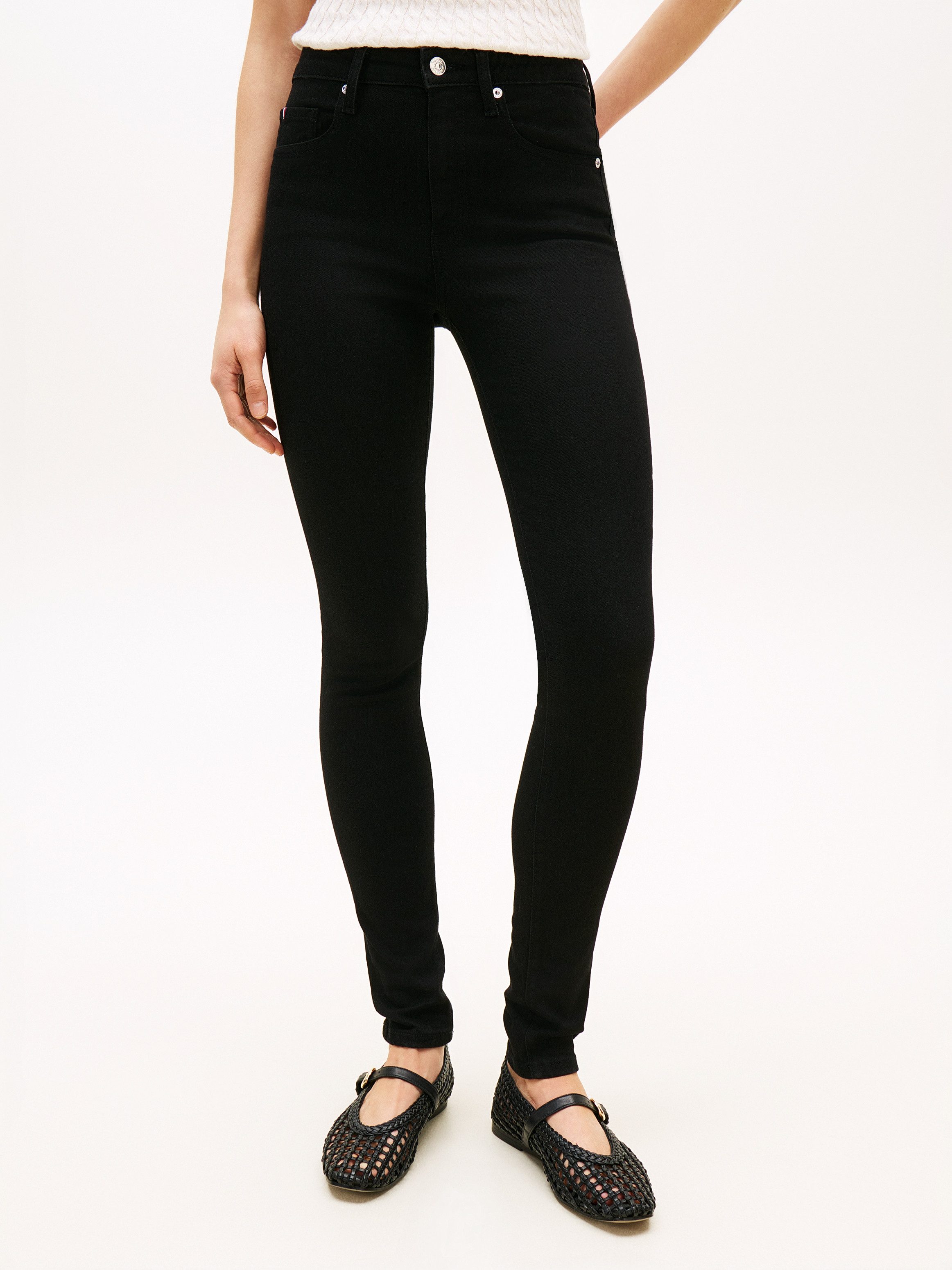 Tommy Hilfiger Skinny-fit-Jeans DNM BLACK COMO SKINNY RW