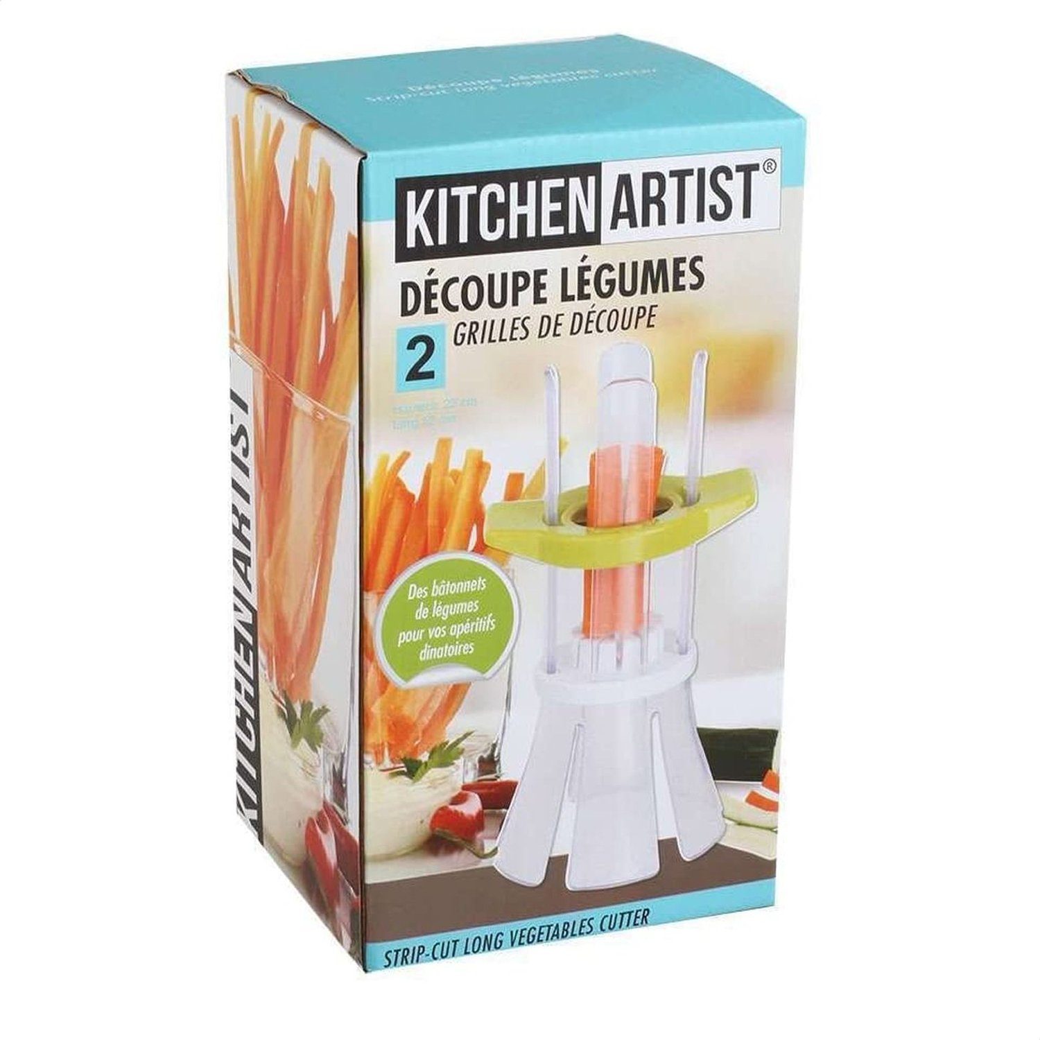 LIVOO Küchenreibe Gemüsesticks KitchenArtist Gemüseschneider Mangoschneider Kunststoff