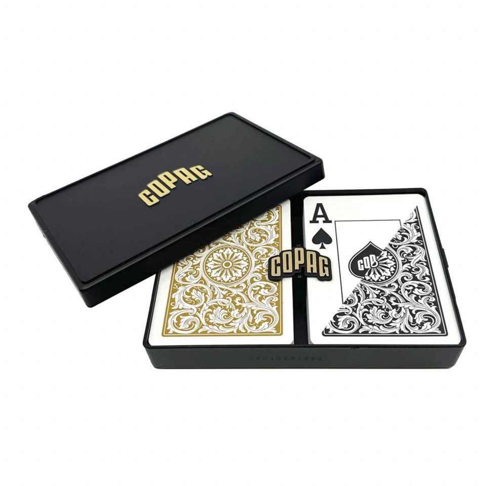 ASS Altenburger Spiel, COPAG Elite - Jumbo Face - 2 index - Black/Gold Double-Deck