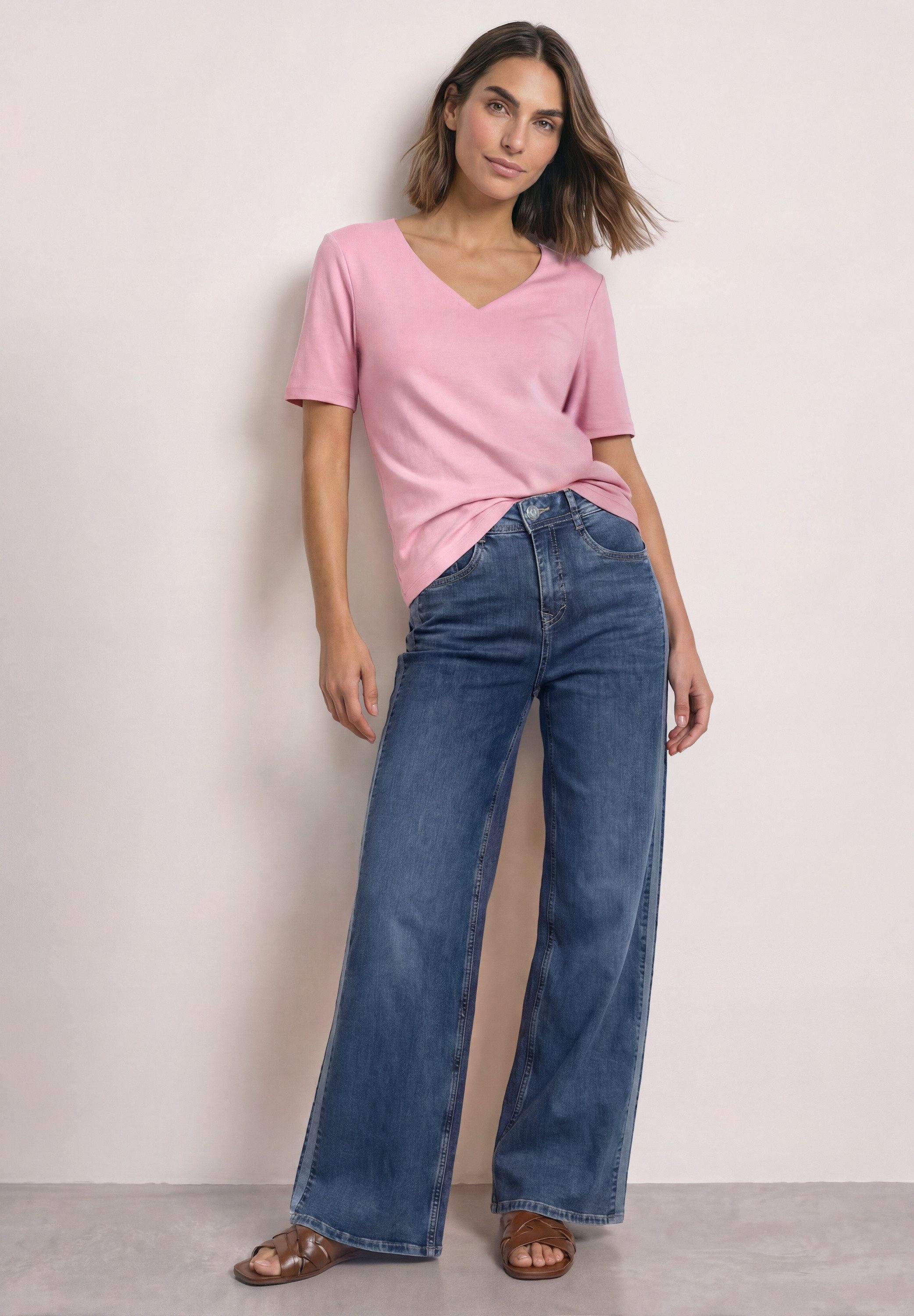 STREET ONE T-Shirt Style Ada Sommershirt mit Herzausschnitt – Bild 4 von 5
