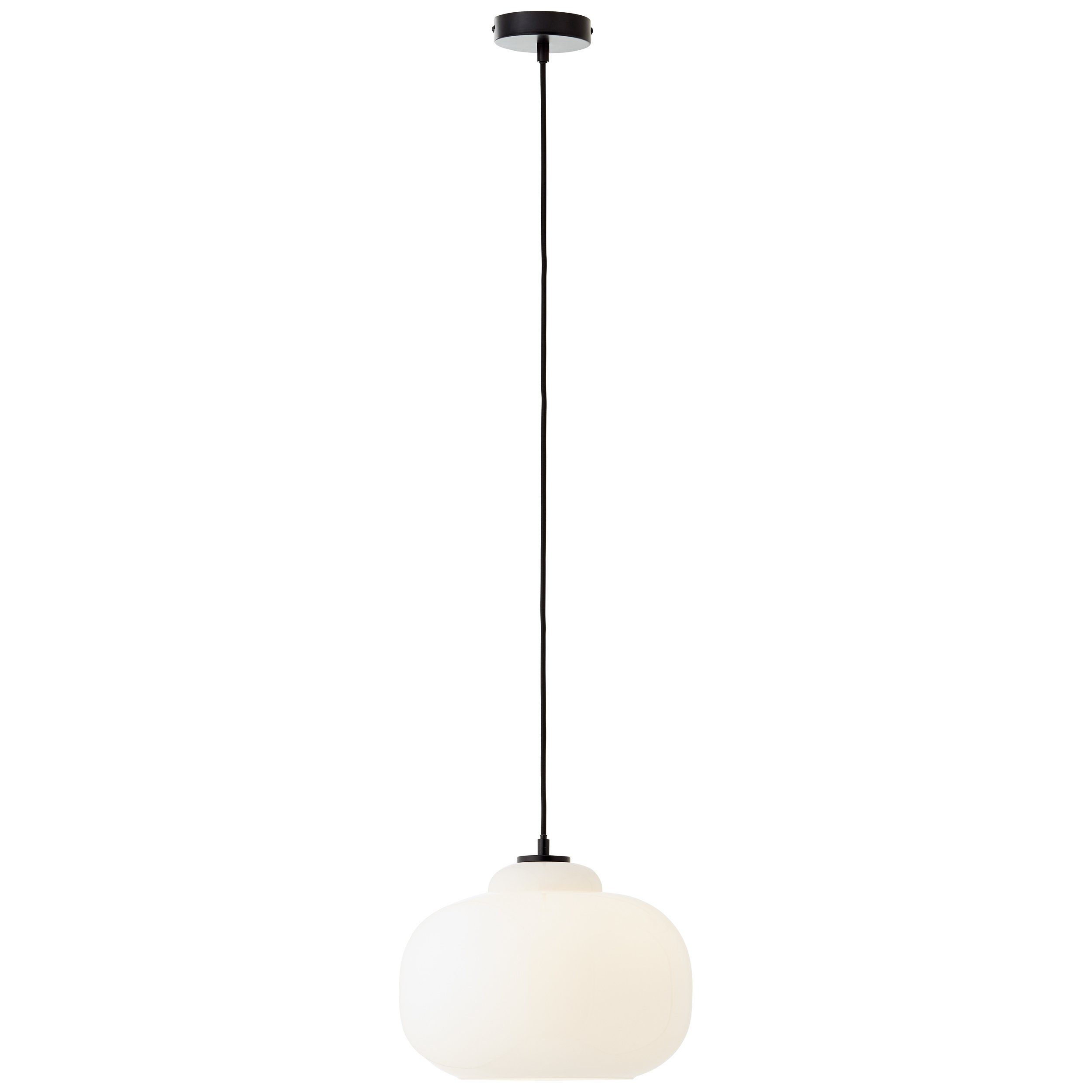 Brilliant Pendelleuchte Blop Pendelleuchte 30cm weiß, Blop Pendelleuchte 30cm weiß Glas/Metall 1x A60, E27, 60 W, Geeignet