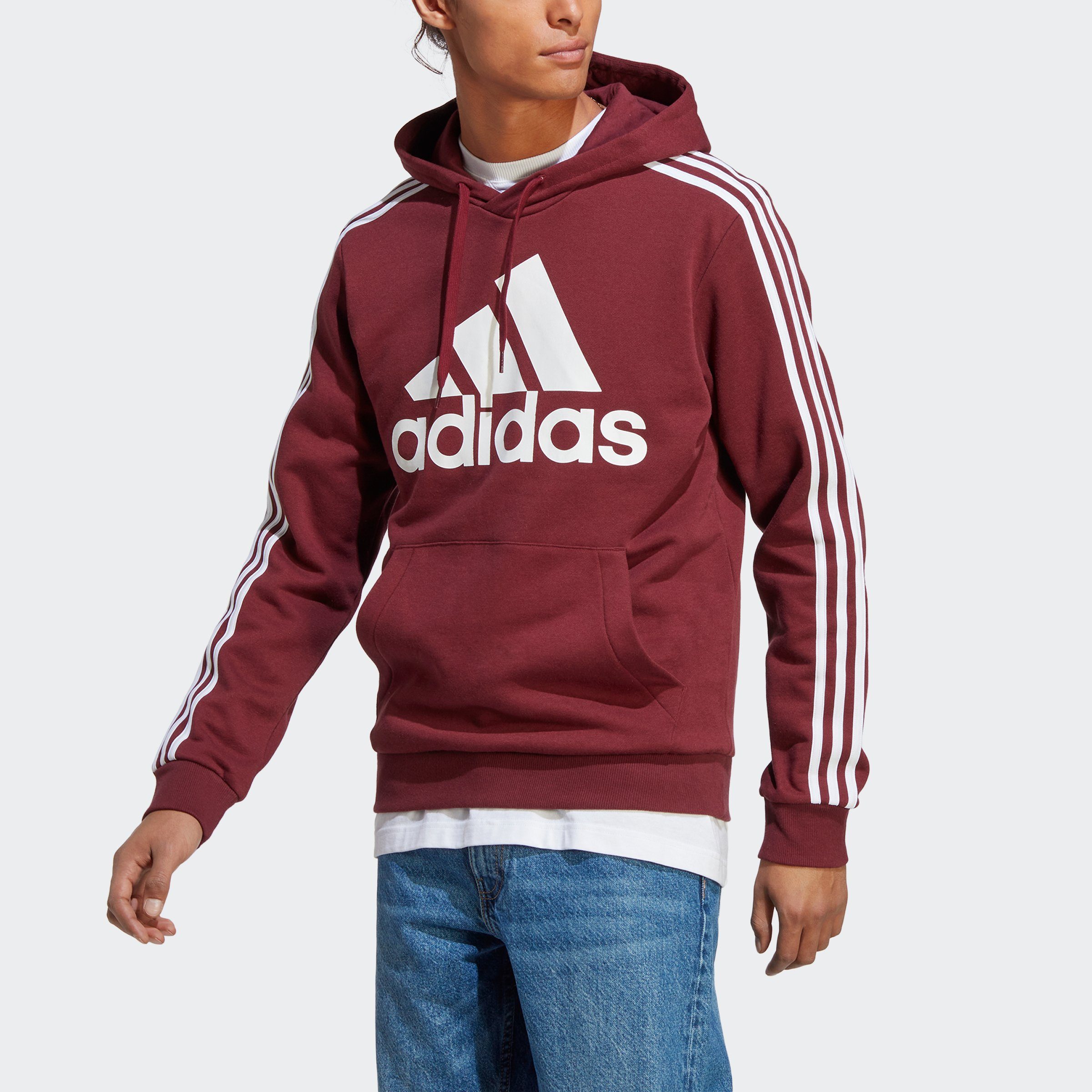 3STREIFEN adidas FLEECE HOODIE ESSENTIALS LOGO Sportswear Sweatshirt