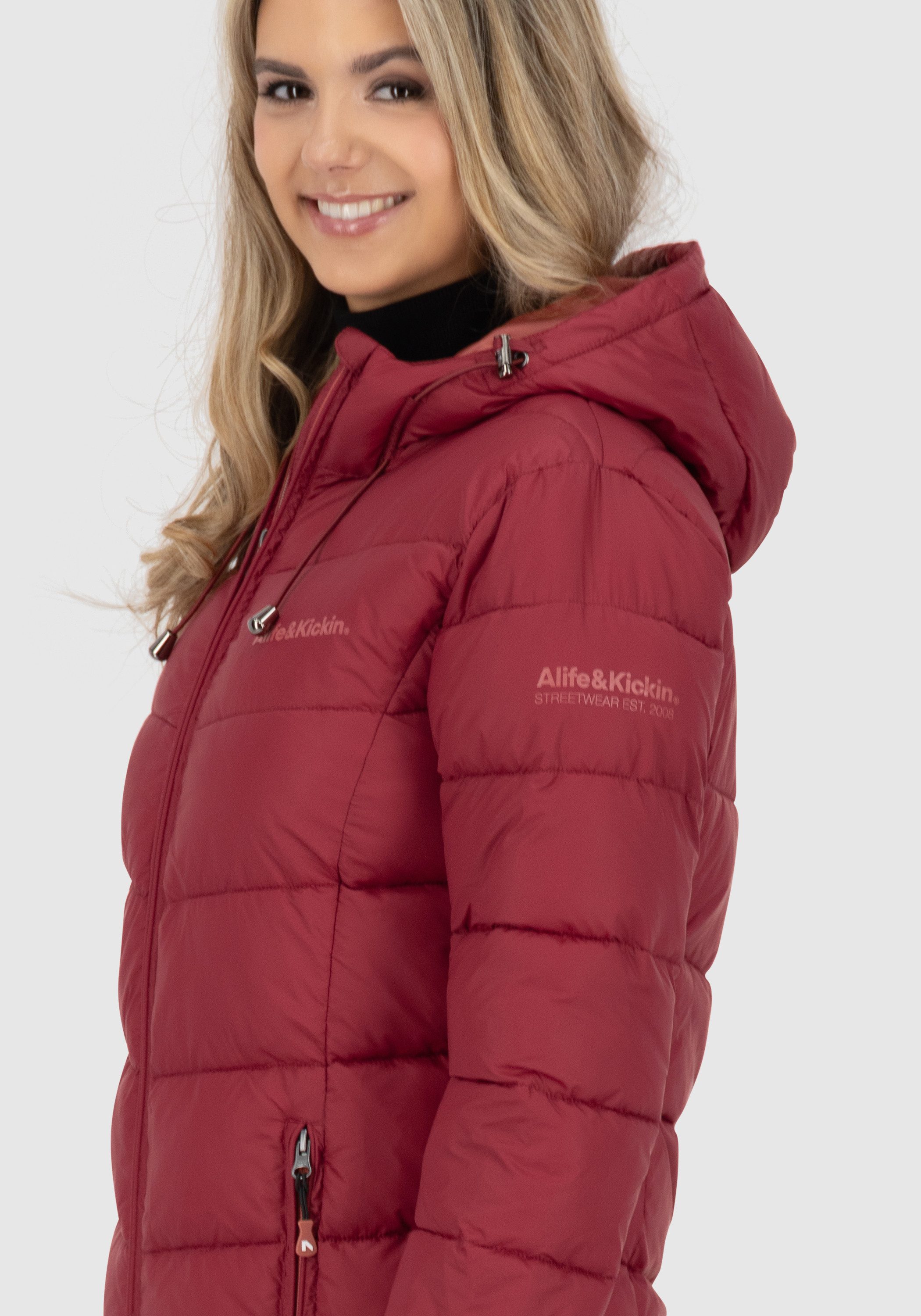 Alife & Kickin Steppjacke AndriaAK leichte, taillierte Übergangsjacke mit breiter Steppung und Kapuze – Bild 4 von 5