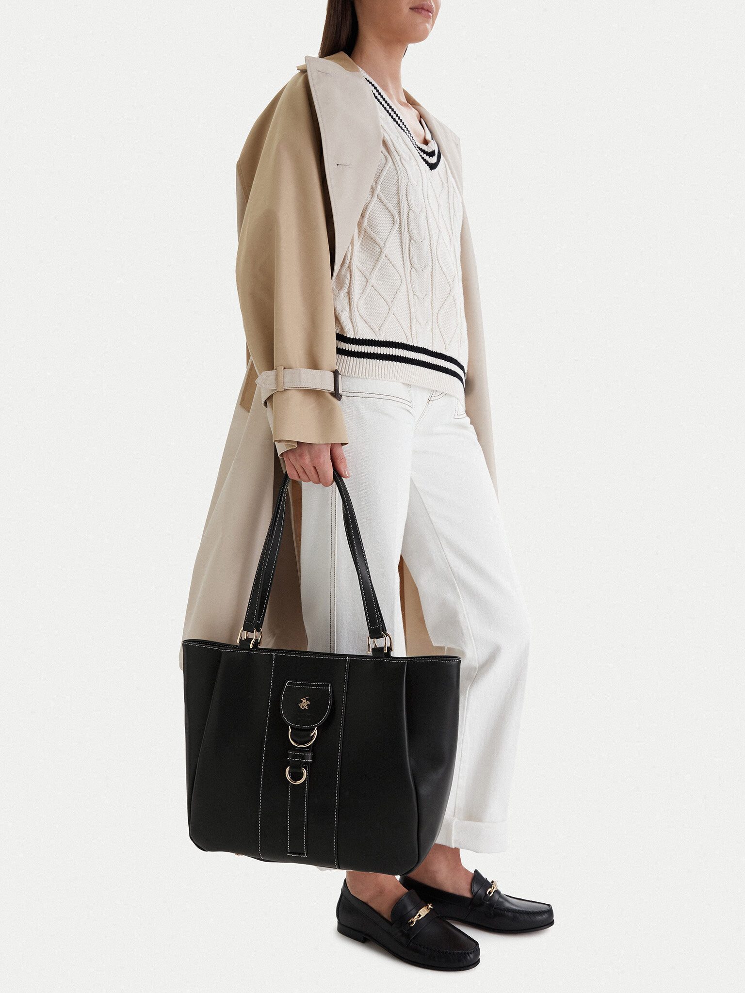 BEVERLY HILLS POLO CLUB Handtasche Beverly Hills Polo Club Damenhandtasche Schwarz BEVERLY HILLS POLO CLU