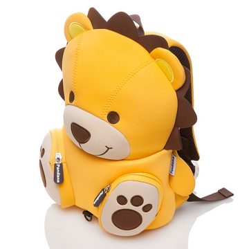 Pandana Kindergartentasche »Kinderrucksack Lenny Löwe mit Brustgurt und Anti-Lost-System«, strapazierfähiges und pflegeleichtes Neopren-Material, waschbar