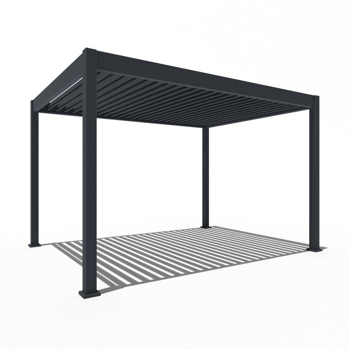 Weide Pergola Elektrischer Pavillon Deluxe Plus Aluminium 3 x 4 M Inkl. LED