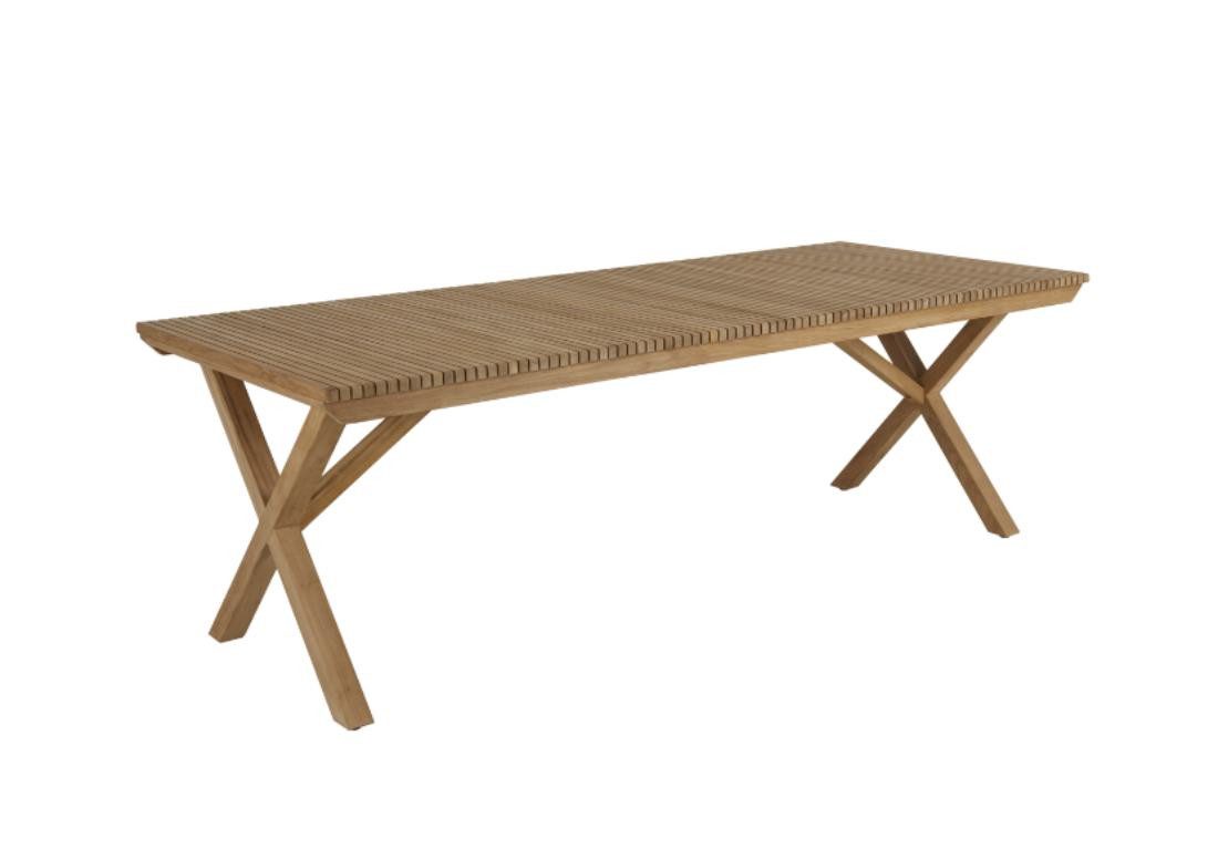 Natur24 Gartentisch Julita Esstisch 90 x 73 x 220 cm Teakholz Natur