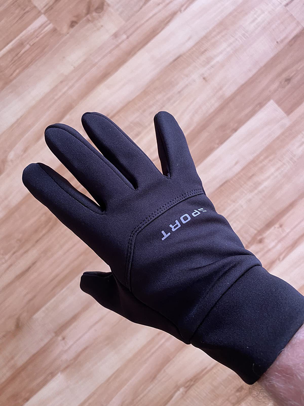 Alster Herz Alster Herz Design, atmungsaktiv Touchscreen Handschuhe sportlichem in Winter A0211 Lightweight, Fahrrad Fahrradhandschuhe Schwarz