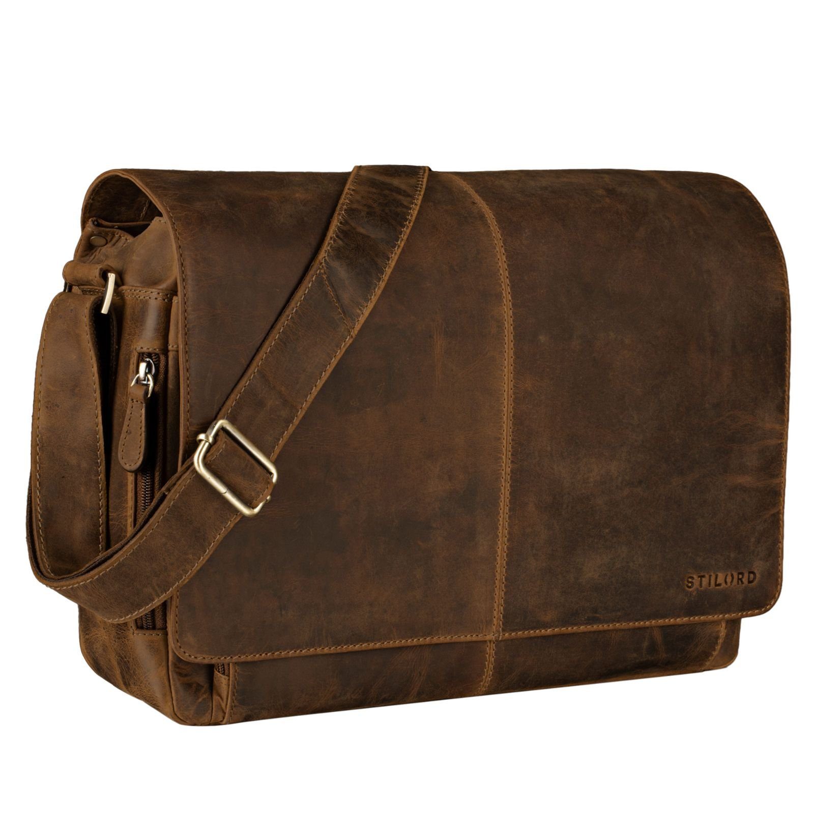 STILORD Laptoptasche "Alex" Vintage Ledertasche Männer Frauen
