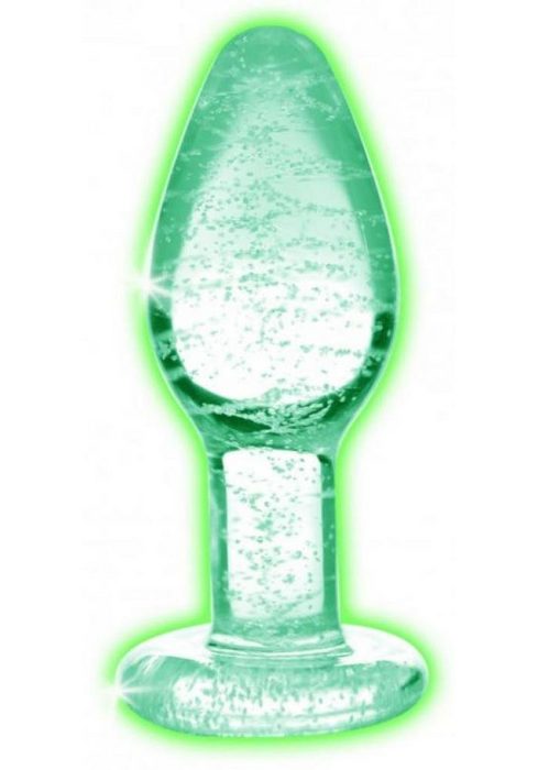 SEX-TOYS Analplug Glow-In-The-Dark Glas-Analplug - Klein Packung