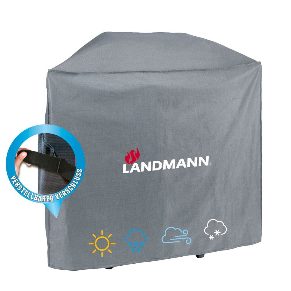 LANDMANN Grillabdeckhaube Wetterschutzhülle 59x127x117cm, wasserdicht UV-beständig, atmungsaktiv & kältebeständig