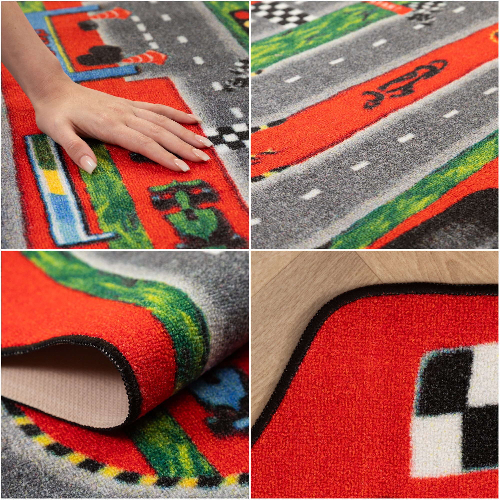 Carpettex Kinderteppich Rennstrecke, Rechteckig, Höhe: 7 günstig online kaufen