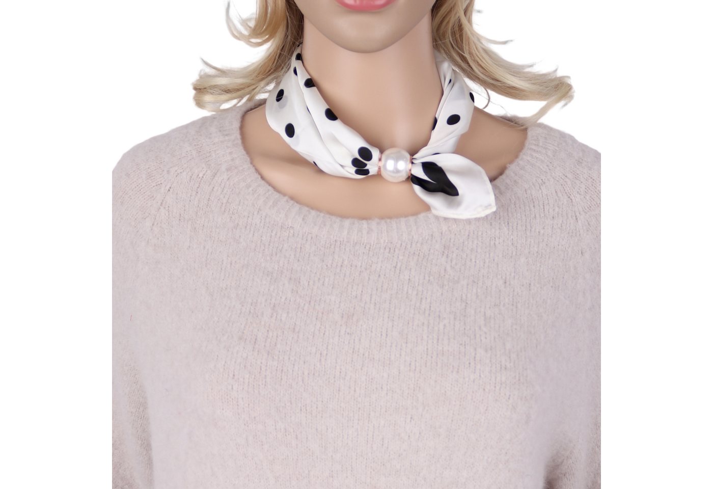 MIRROSI Nickituch Schmales Halstuch mit magnetischem Clip, Damen Halstuch deal für Frühling,Sommer, Herbst