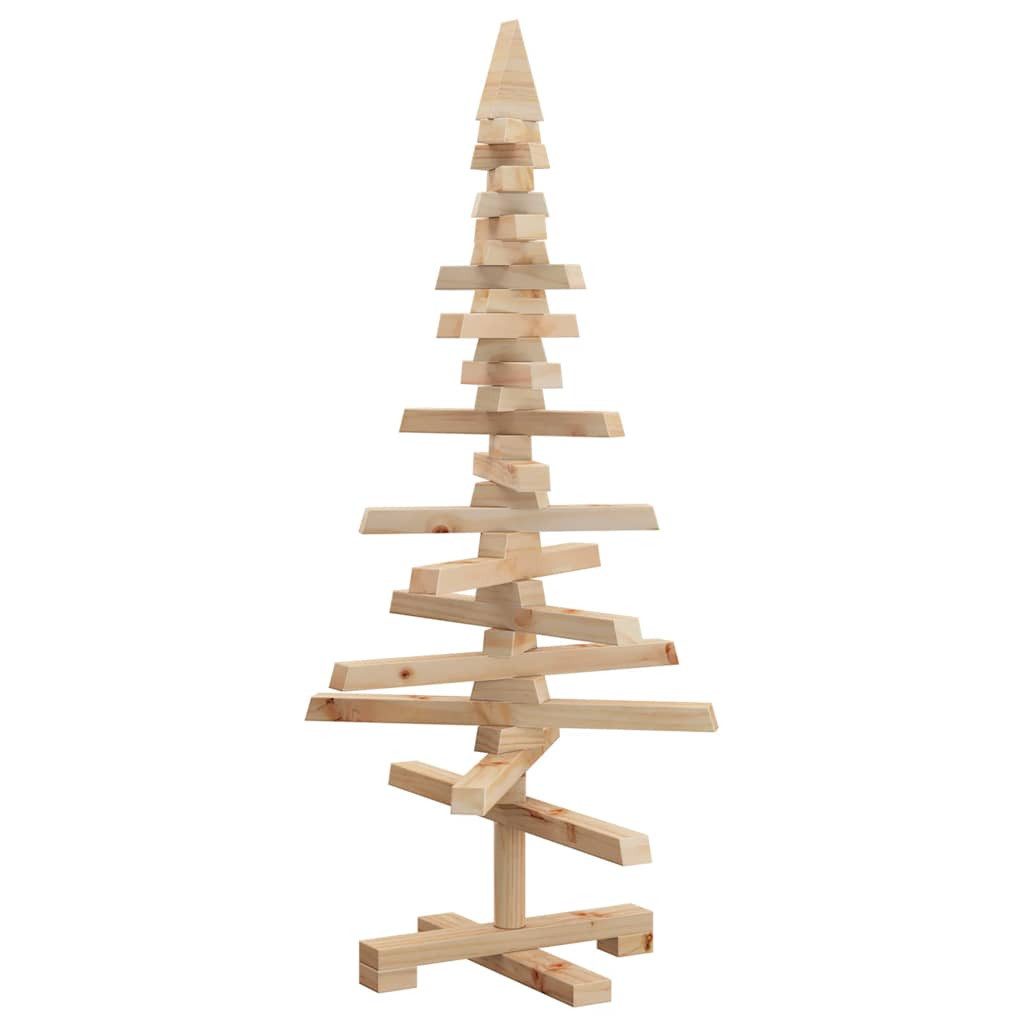 vidaXL Künstlicher Weihnachtsbaum Weihnachtsbaum Holz zum Schmücken 90 cm Massivholz Kiefer