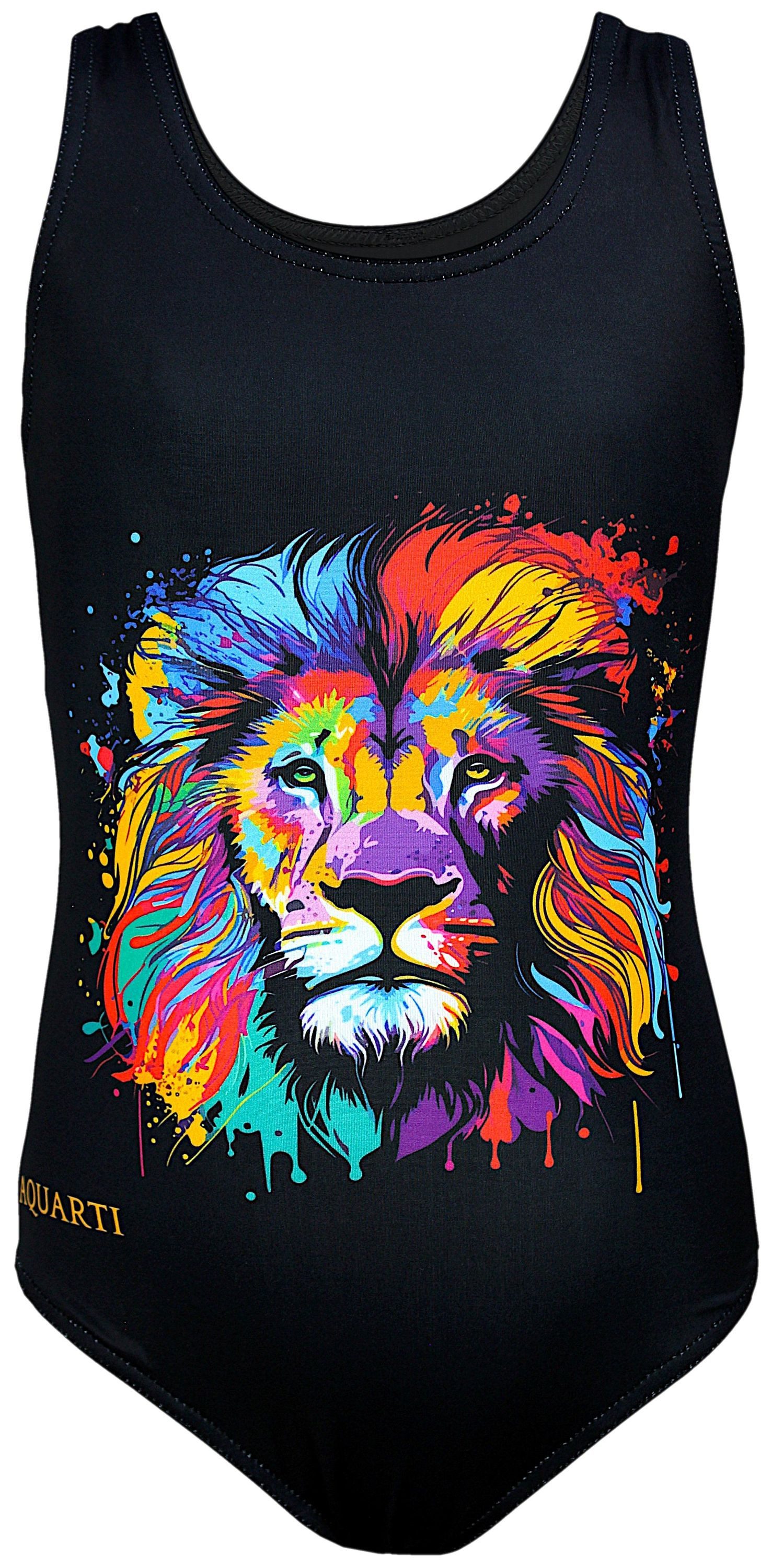 Bunter Löwe / Schwarz