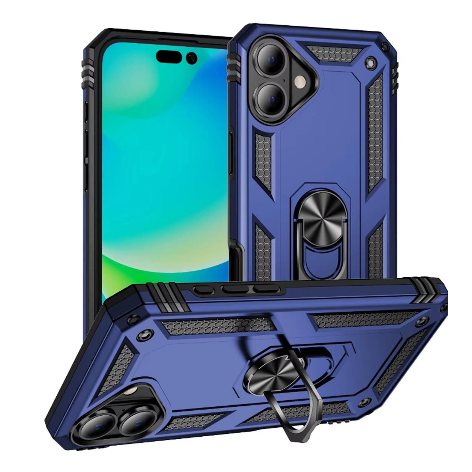 Numerva Handyhülle Schutz Hülle Outdoor Case für Apple iPhone 16, Panzer Hülle Bumper Case Cover