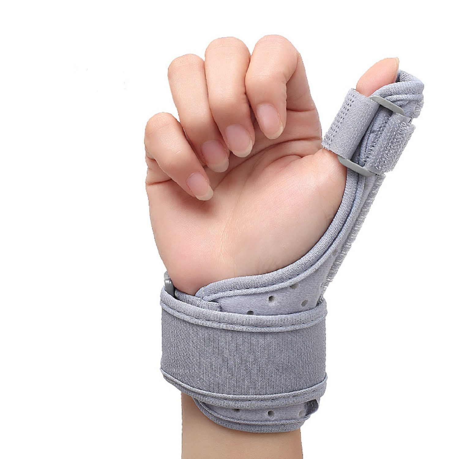 COOL-i ® Daumenbandage Handgelenk und Daumenbandage mit verstellbarer Aluminiumstütze, links/rechts tragbar, atmungsaktiv, Einheitsgröße