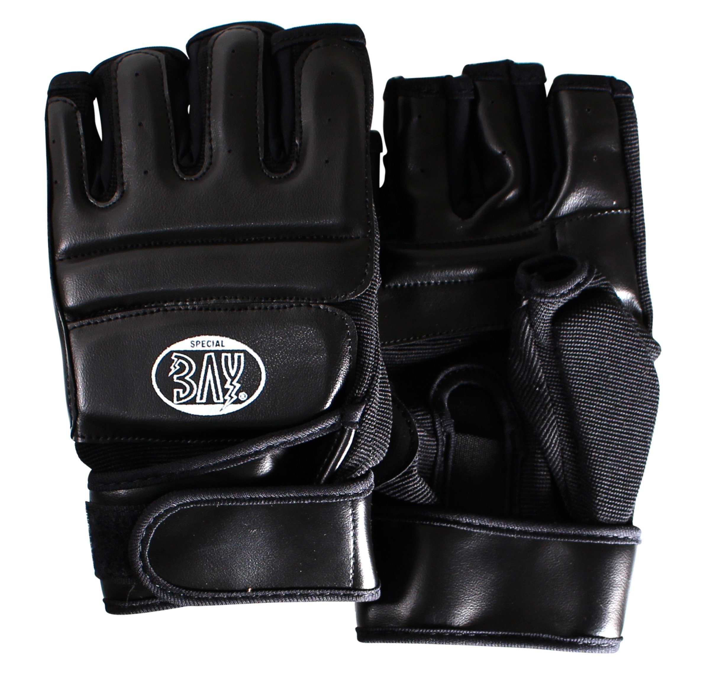 BAY-Sports MMA-Handschuhe FIT Krav Maga Wing Tsun Handschutz Handschützer schwarz, XXS - XXL Erwachsene und Kinder
