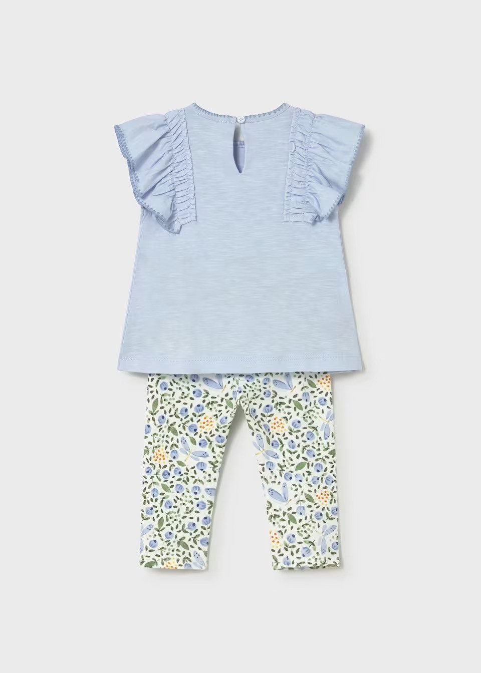 Mayoral Shirt & Leggings Baby Set Leggings gemustert & T-Shirt – Farbe „Himmel“