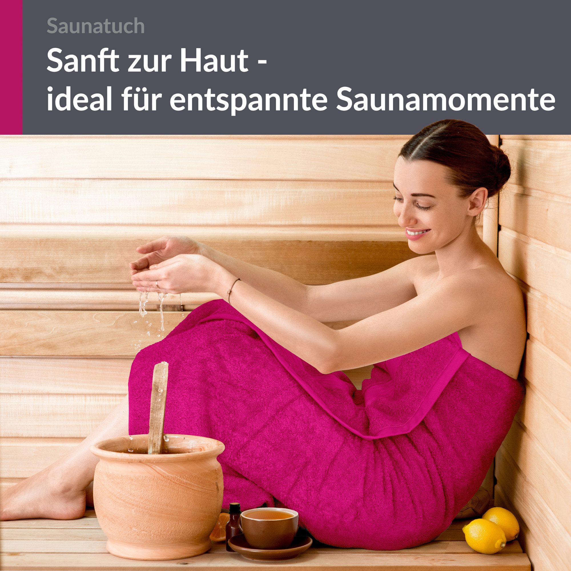 Lashuma Saunatuch XXL Handtuch, Frottee (1-St), Badetuch Damen & Badehandtuch Herren 100x200 cm - Saunahandtuch 80x220 – Bild 4 von 5