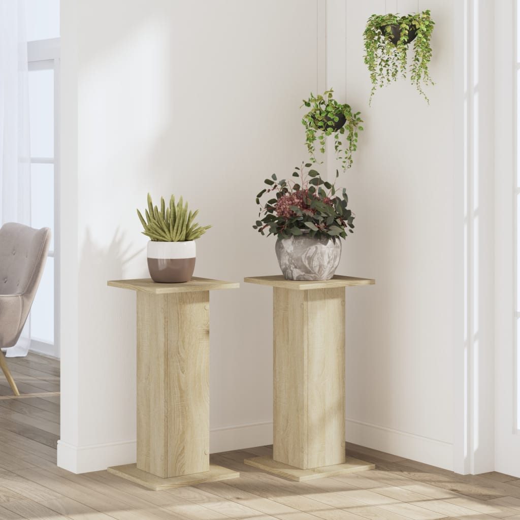 vidaXL Blumenständer Pflanzenständer 2 Stk. Sonoma-Eiche günstig online kaufen