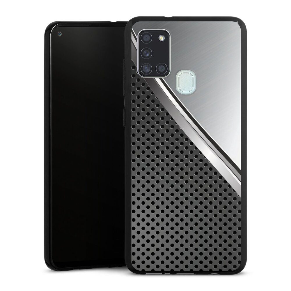 Handyhülle Carbon Stahl Metall Duo Metal Surface