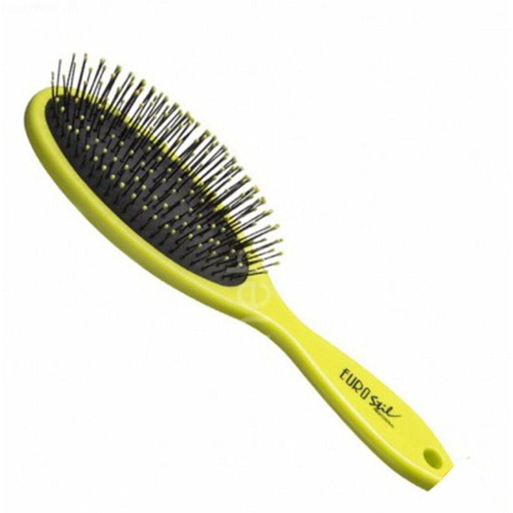 EUROSTIL Haarbürste Oval Cepillo Mediano Verde Fluor 1un