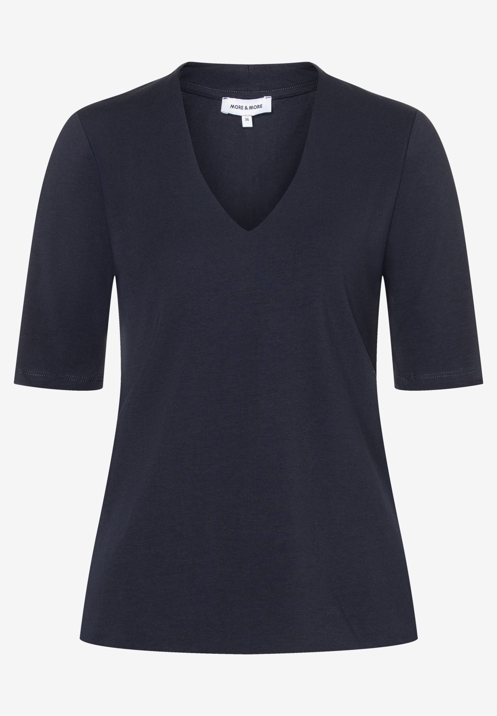 T-Shirt elastisches Kurzarmshirt, V-Ausschnitt