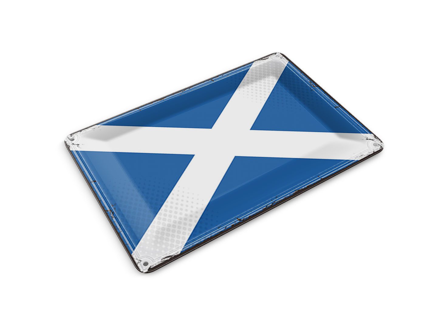 Femer GmbH Postkarte Flagge Schottlands 14x10 cm Retro Flag Scotland, unfrankiert