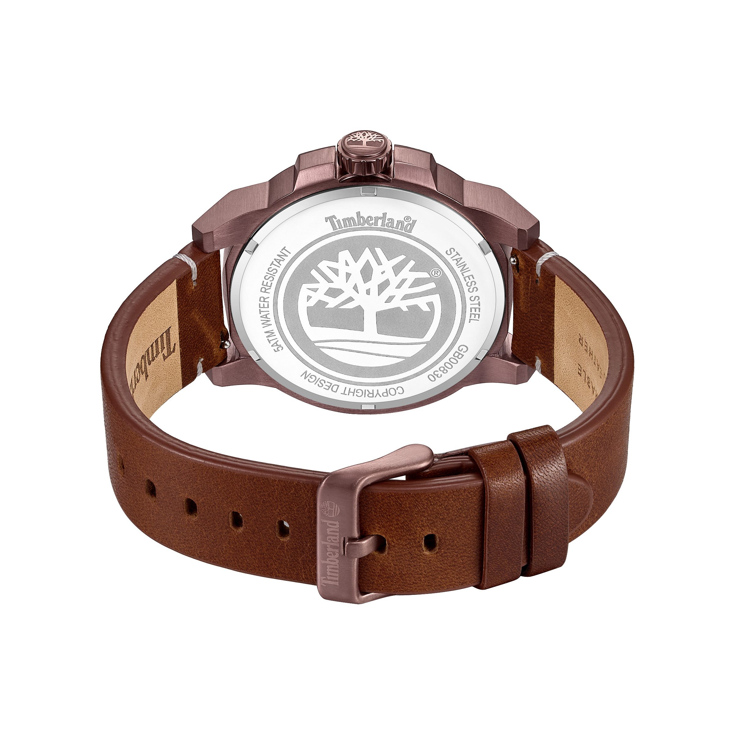 Timberland Quarzuhr Mohegan TDWGB0083002, Armbanduhr, Herrenuhr, Lederarmband, analog, Tag