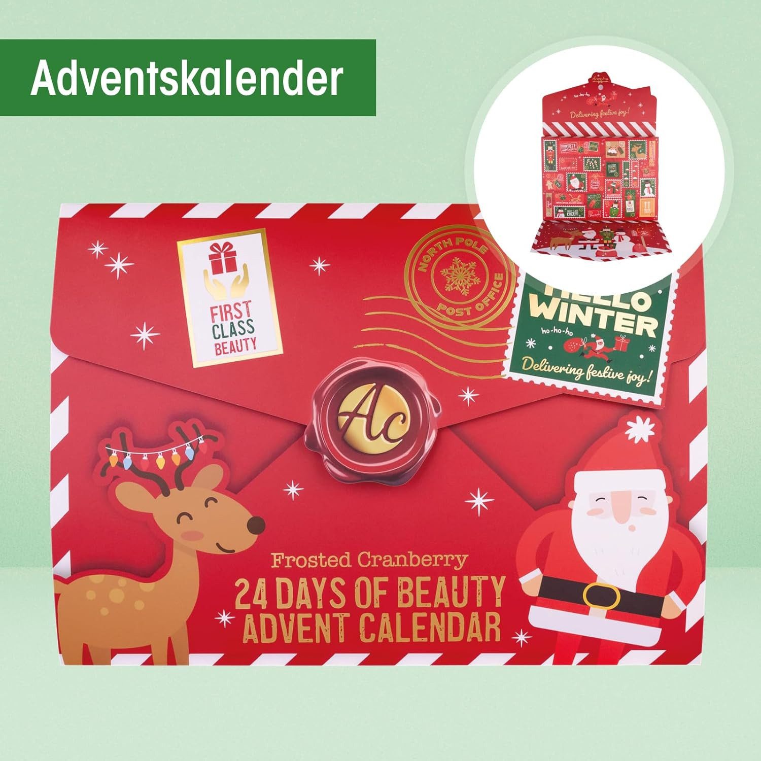 ACCENTRA Adventskalender Accentra Pflege Adventskalender 2025 24 Pflege-Überraschungen für, 24 Pflegeprodukte & Accessoires für Haut, Haare & Wohlbefinden