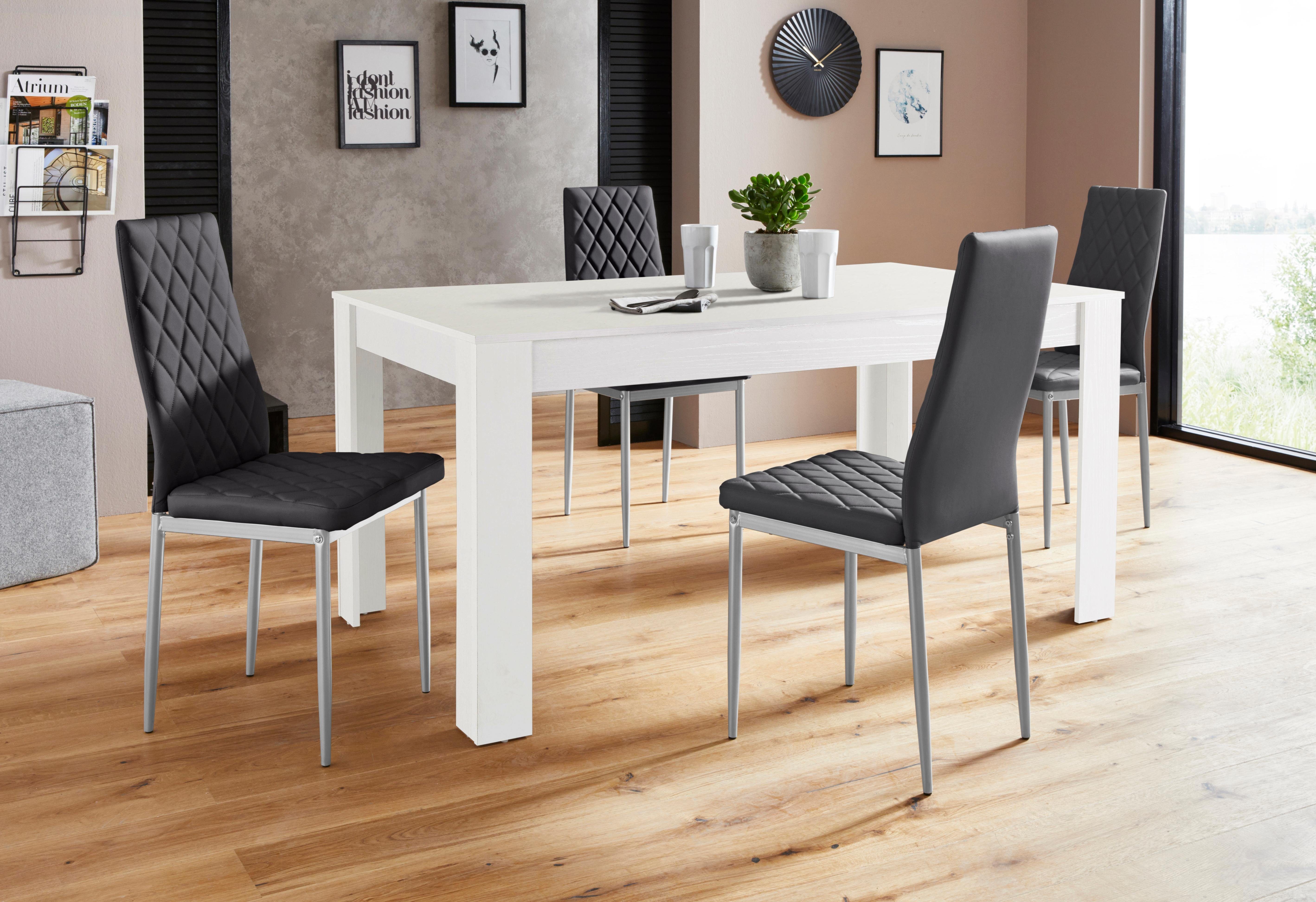 OTTO home Essgruppe Lynn160/Brooke, (Set, 5-tlg), Tisch mit 4 Stühlen