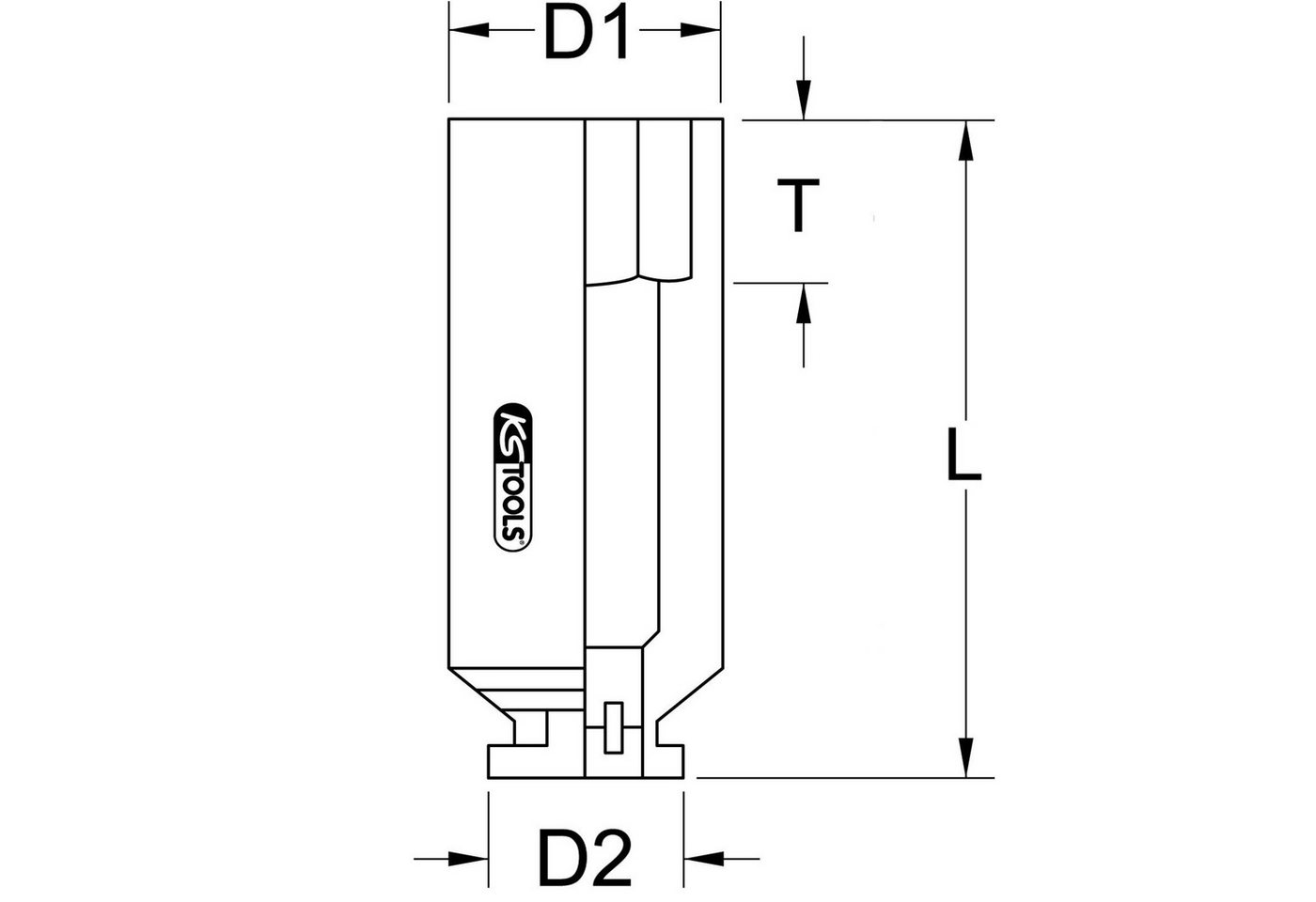 Thumbnail - KS Tools Bit- und Steckschlüsselset KS TOOLS 1/2" Sechskant-Kraft-Stecknuss lang 27 mm - 515.112...