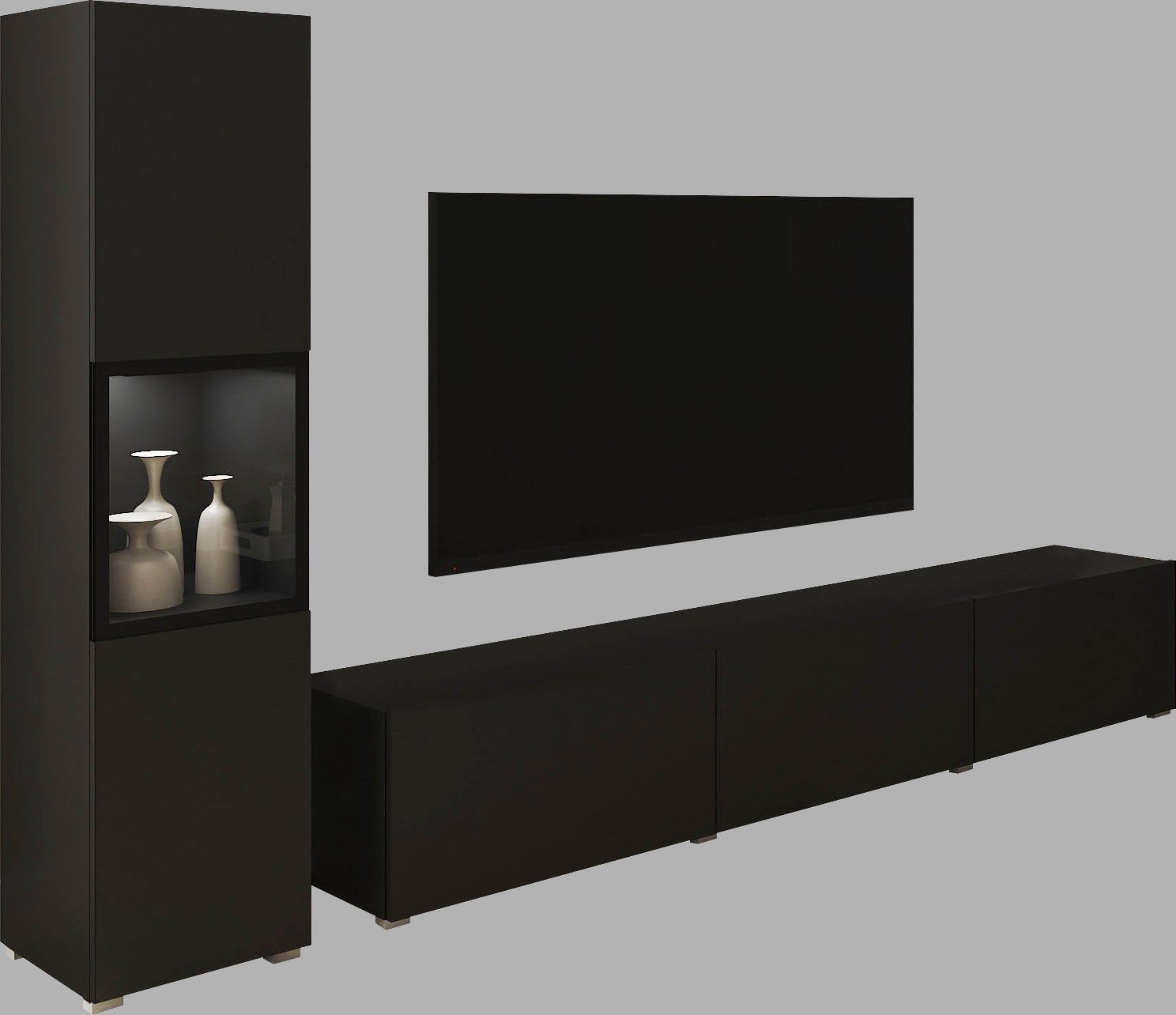 INOSIGN Wohnwand BERLIN I, Vitrine Türschlag günstig online kaufen