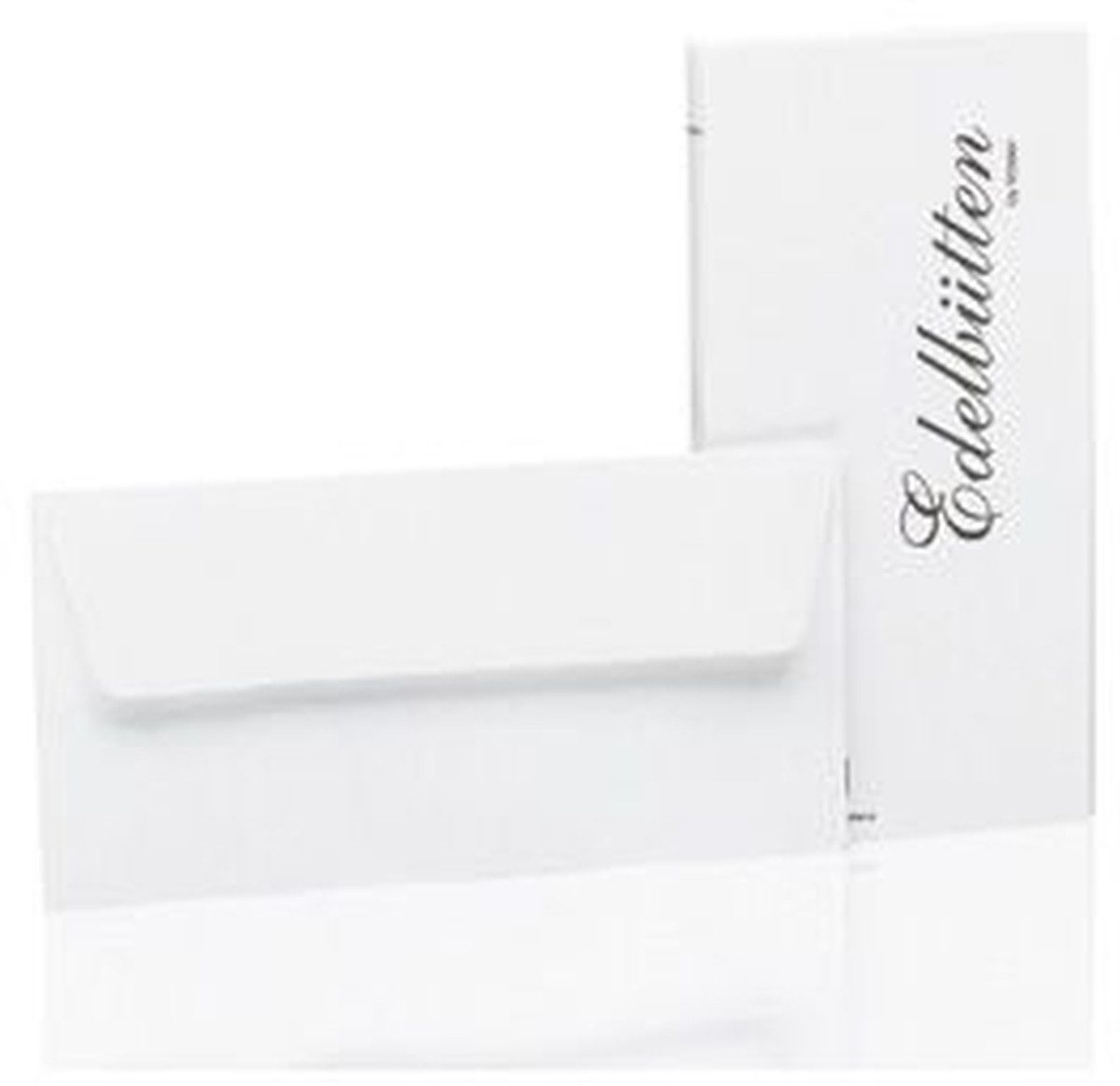 Rössler Briefumschlag Briefumschläge DINlang Edelbütten 100g/qm weiß 20er Pack.