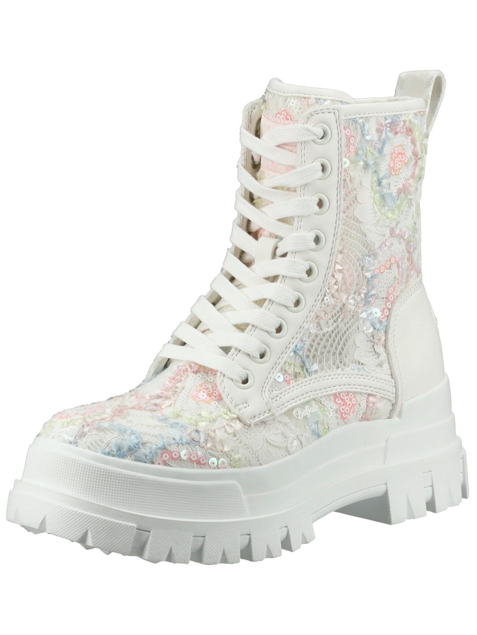 Buffalo Stiefelette Lederimitat Schnürstiefelette