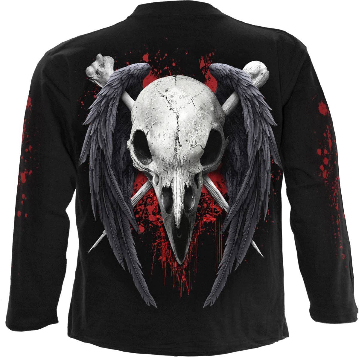 Spiral Print-Shirt Spiral Longsleeve Langarmshirt "Dead Raven" Herren Gothi günstig online kaufen