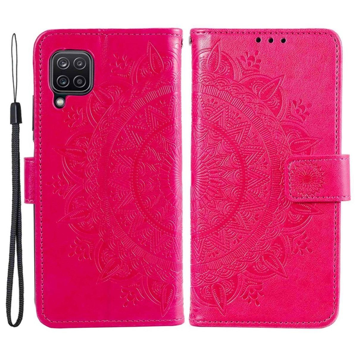 CoverKingz Handyhülle Hülle für Samsung Galaxy M53 5G Handyhülle Flip Case Cover Etui 17,01 cm (6,7 Zoll), Klapphülle Schutzhülle mit Kartenfach Schutztasche Motiv Mandala