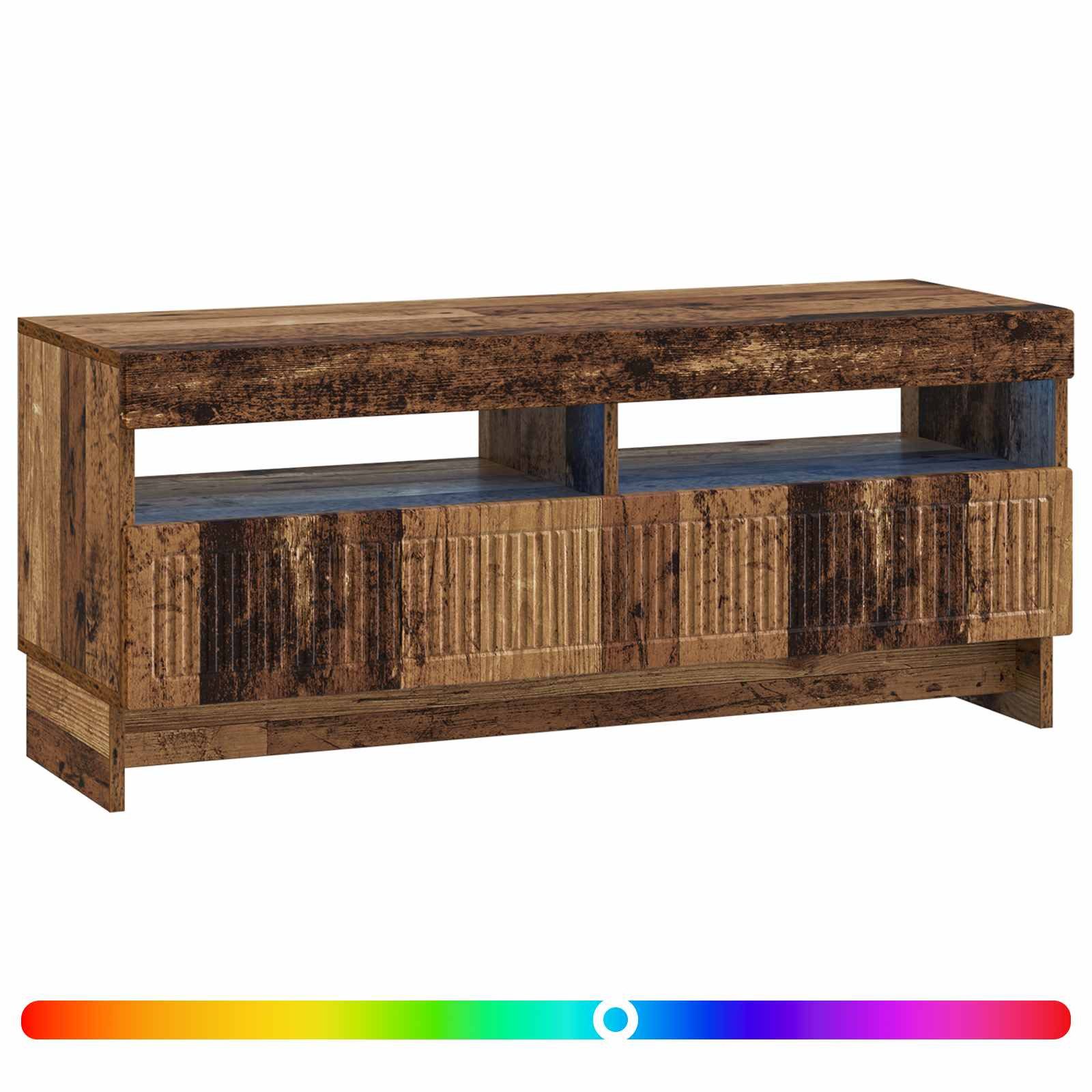 vidaXL TV-Schrank LED-TV-Schrank Altholz Holzwerkstoff