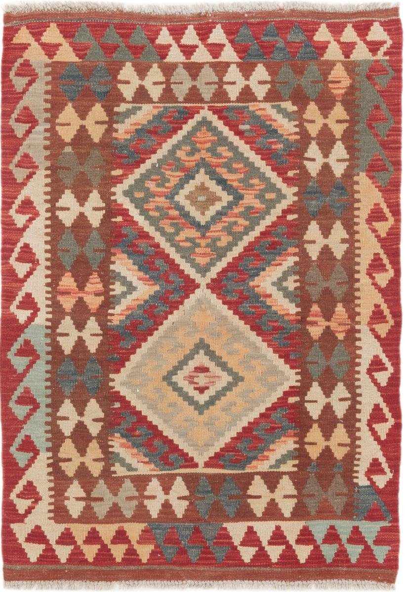 Orientteppich Kelim Afghan 81x114 Handgewebter Orientteppich, Nain Trading, rechteckig, Höhe: 3 mm