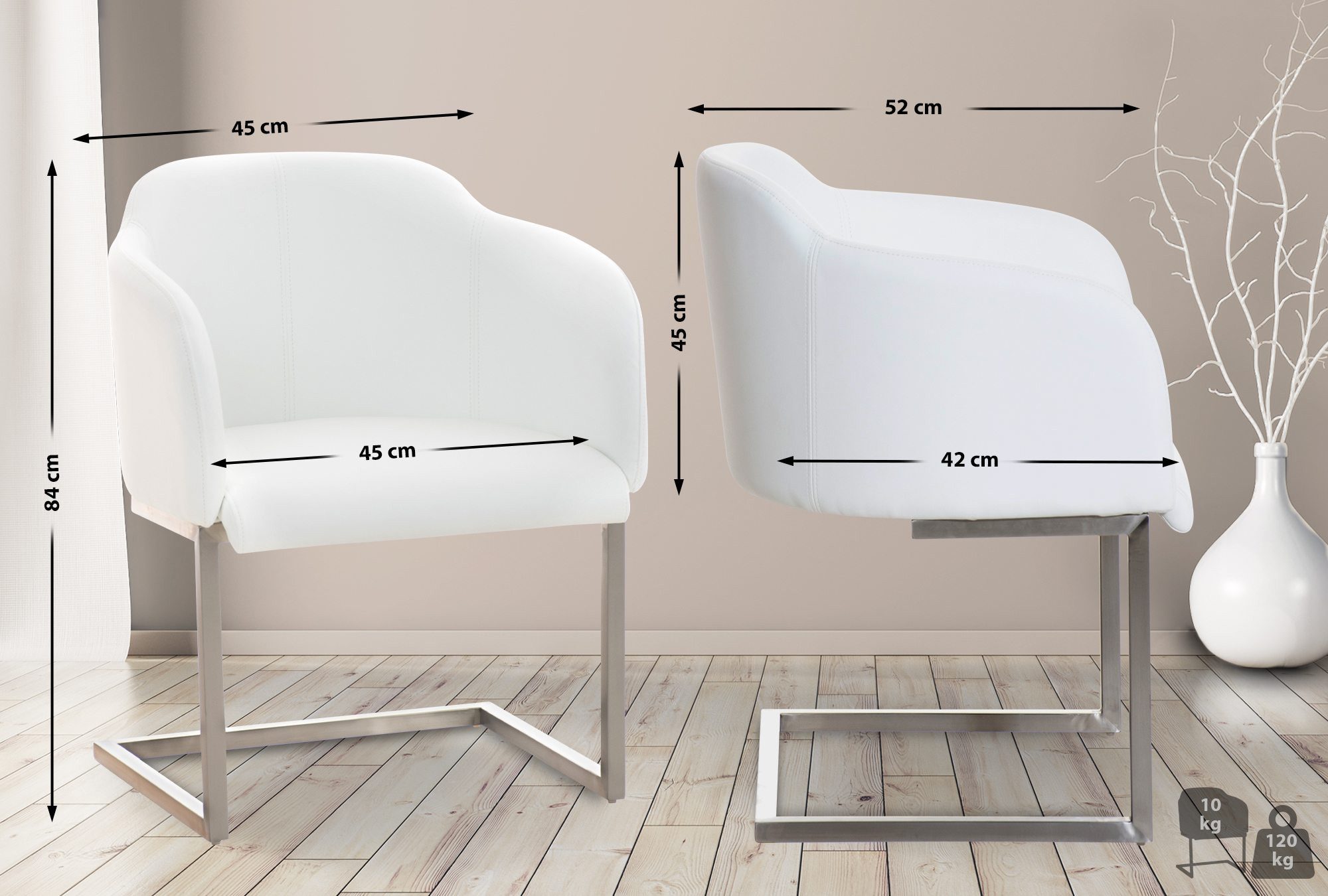 PROREGAL® Besucherstuhl Y