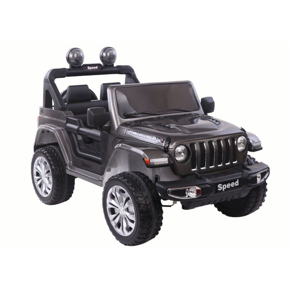 LEAN TOYS Elektro-Kinderauto Kinderfahrzeug Geländewagen Akkufahrzeug, (1-tlg), Elektroantrieb, 2 Sitzplätze, Scheinwerfer, Geländeoptik