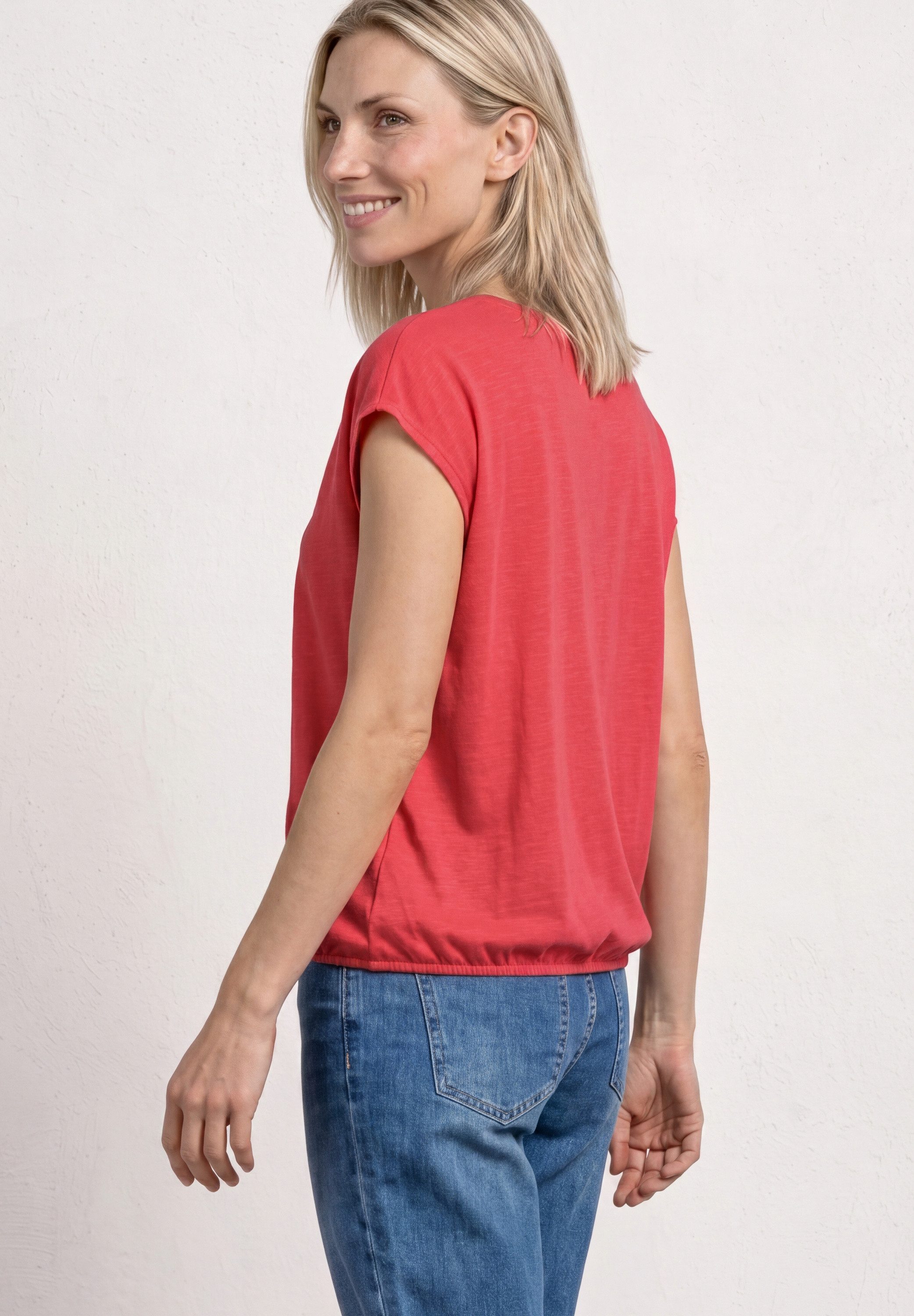 STREET ONE T-Shirt mit geschlitztem Rundhalsausschnitt – Bild 2 von 5